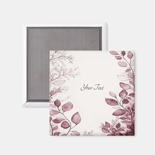 Moderne rode bladeren magneet (Voorkant / Achterkant)