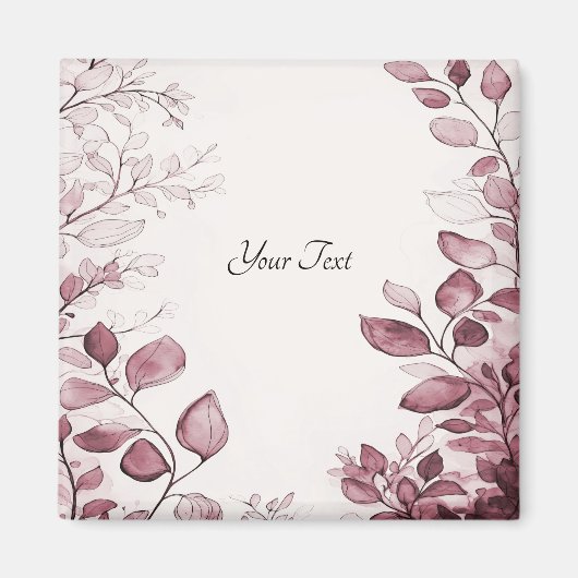 Moderne rode bladeren magneet (Voorkant)