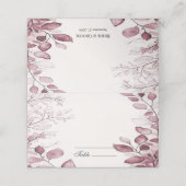 Moderne rode bladeren plaats kaart plaatskaartje (Buitenkant ongevouwen)