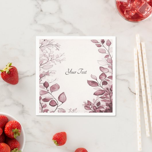 Moderne rode bladeren servetten (Insitu)