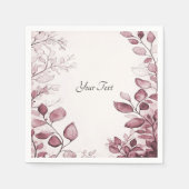 Moderne rode bladeren servetten (Voorkant)