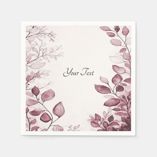 Moderne rode bladeren servetten (Voorkant)