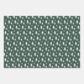 Moderne rode blauwe foto met kerstfloraal rood inpakpapier vel (Voorkant 3)