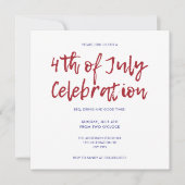 Moderne Rode Blauwe Partij zoals 1776 op 4 juli Kaart (Voorkant)