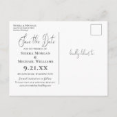 Moderne Rode Bloemen Botanische Bruiloft Save the Aankondigingskaart (Achterkant)