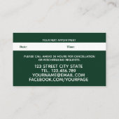 Moderne rode bloemen Waterverf Benoeming Afsprakenkaartje (Achterkant)