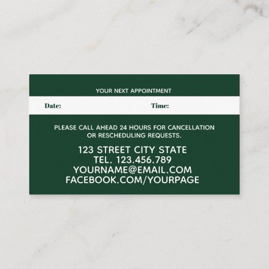 Moderne rode bloemen Waterverf Benoeming Afsprakenkaartje (Achterkant)