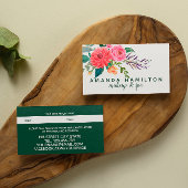 Moderne rode bloemen Waterverf Benoeming Afsprakenkaartje