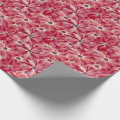 Moderne Rode Bloemen Waterverf Bloemenpatroon Cadeaupapier (Hoek)