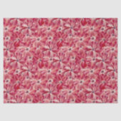 Moderne Rode Bloemen Waterverf Bloemenpatroon Tissuepapier (Voorkant)