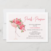 Moderne Rode Bloemparels Prosecco Vrijgezellenfees Kaart (Voorkant)