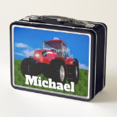 Moderne rode Boerderijen trekker (Achterkant)