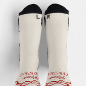 Moderne Rode Bogen Retro Kerstvakantie Sokken (Top)