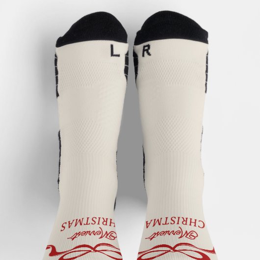 Moderne Rode Bogen Retro Kerstvakantie Sokken (Top)