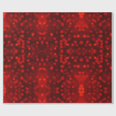 Moderne rode bokeh kerstverlichting abstract patro cadeaupapier (Vlak)