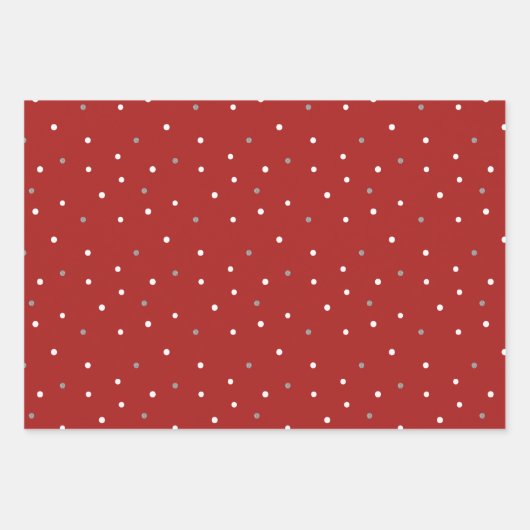 Moderne rode bomen en gebladerte kerstcadeau inpakpapier vel (Voorkant 2)