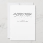 Moderne rode boog vrolijke kerstfoto kaart (Achterkant)