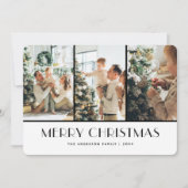 Moderne rode Buffalo geruite kerstfoto kaarten (Voorkant)