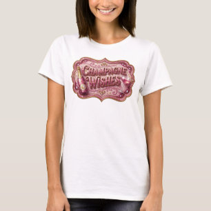 Moderne Rode CHAMPAGNE WENSEN Grafische T-shirt