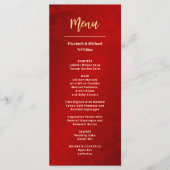 Moderne rode Chinese bruiloft Menu (Voorkant)