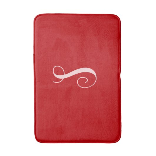 Moderne rode chique en stijlvolle aangepaste monog badmat (Voorkant Verticaal)