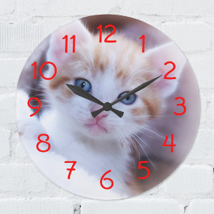 Moderne rode cijfers voor je foto grote klok