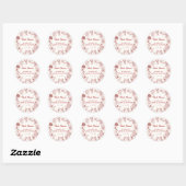 Moderne Rode 'Dat is Liefde' Italiaanse Bruidsuitn Ronde Sticker (Vel)