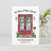 Moderne rode deur - Nieuwe startaankondiging Kaart (Staand voorkant)