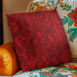 Moderne Rode Driehoeken Chic en Stijlvol Geometris Kussen