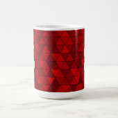 Moderne rode driehoeken Geometrisch eigen monogram Koffiemok (Center)