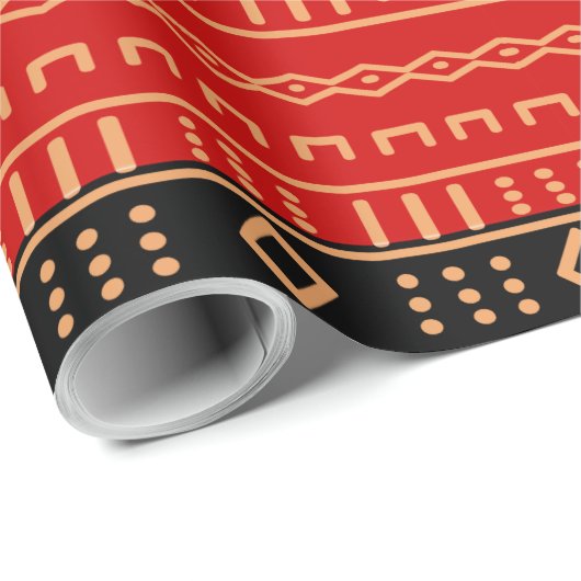 moderne rode dweilen cadeaupapier (Rol Hoek)