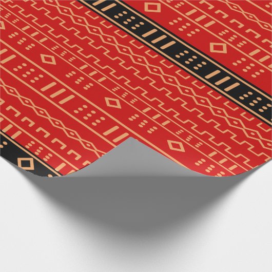 moderne rode dweilen cadeaupapier (Hoek)