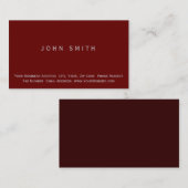 Moderne rode eenvoudige Visitekaartje (Voorkant / Achterkant)