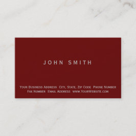 Moderne rode eenvoudige Visitekaartje
