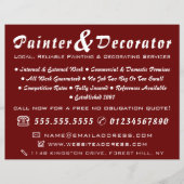 Moderne rode en bruine schilder en decorator flyer (Voorkant)
