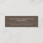 Moderne rode en bruine schilder en decorator mini visitekaartje (Achterkant)