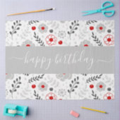  moderne rode en grijze bloemen van zaterdag tissuepapier (Craft)