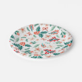 Moderne rode en groene kerstboom partij papieren bordje (Gekanteld)