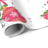 Moderne rode en groene kerstversieringen cadeaupapier (Rol Hoek)