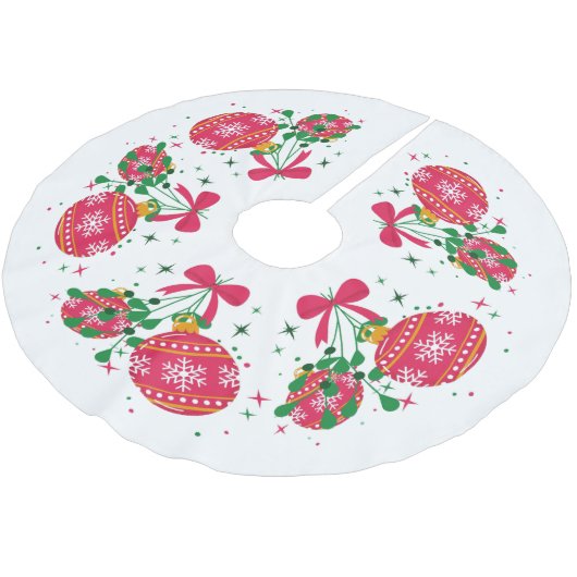 Moderne rode en groene kerstversieringen kerstboom rok (Gekanteld)