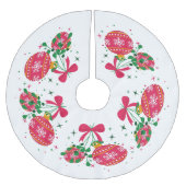 Moderne rode en groene kerstversieringen kerstboom rok (Voorkant)