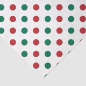 Moderne Rode en Groene Polka Dots Kerstmis Tissuepapier (Detail)