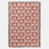 Moderne rode en witte geometrische sneeuwvlok deken (Voorkant Verticaal)