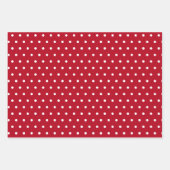 Moderne rode en witte kerstbomen gemengd inpakpapier vel (Voorkant 2)