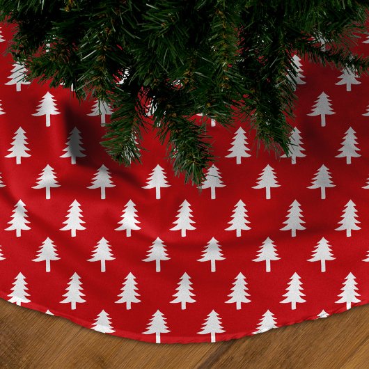 Moderne rode en witte kerstbomen kerstboom rok