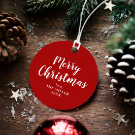 Moderne Rode en Witte Kerstmis Bedankjes Labels