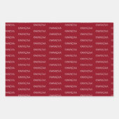 Moderne rode en witte Kwanzaa Inpakpapier Vel (Voorkant 2)