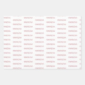 Moderne rode en witte Kwanzaa Inpakpapier Vel (Voorkant)