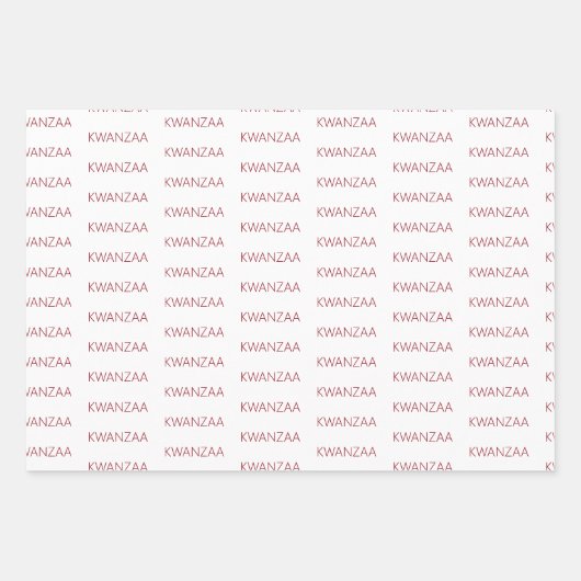 Moderne rode en witte Kwanzaa Inpakpapier Vel (Voorkant)