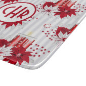 Moderne rode en witte Poinsettia-ventilator Snijplank (Hoek)